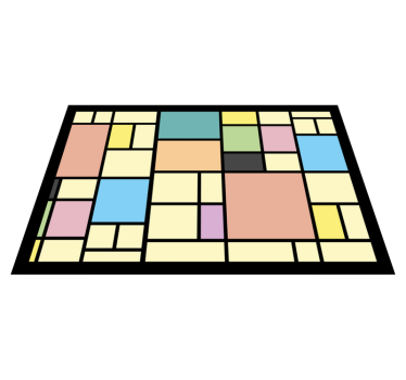 Tovaglietta americana moderna con motivo astratto geometrico - TenStickers