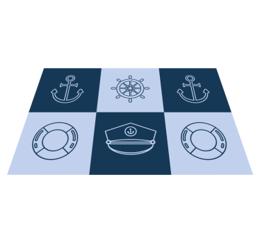 Tovaglietta americana originale con simboli nautici - TenStickers