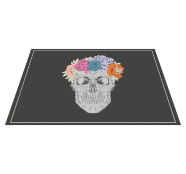 Tovaglietta americana originale corona floreale teschio - TenStickers