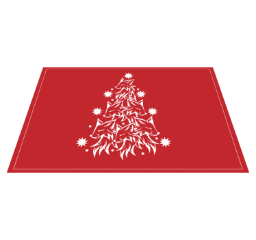 Tovaglietta americana natale albero di volpe stilizzato - TenStickers