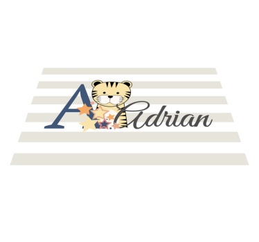 Tovaglietta americana infantile illustrazione tigre carina - TenStickers
