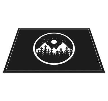 Tovaglietta americana moderna paesaggio montano circolare - TenStickers