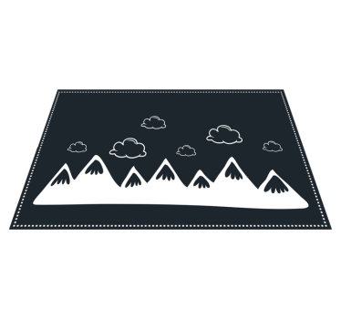 Tovaglietta americana moderna silhouette di montagna - TenStickers