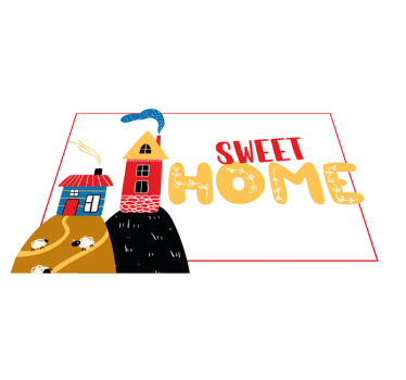 Tovaglietta americana originale casa magica arte popolare moderna - TenStickers