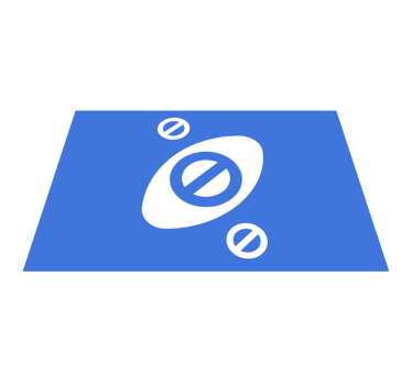 Tovaglietta americana moderna con accento blu minimalista - TenStickers