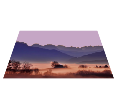 Tovaglietta americana moderna paesaggio montano serene - TenStickers