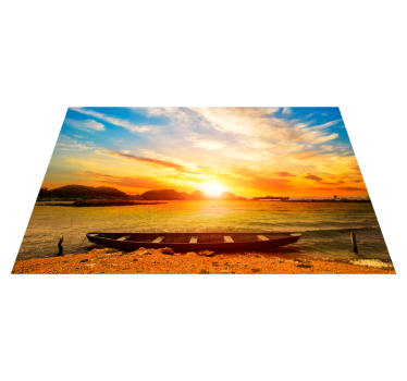 Tovaglietta americana moderna tramonto sul fiume - TenStickers