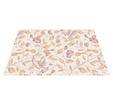 Tovaglietta americana originale motivo floreale colibrì - TenStickers