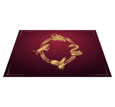 Tovaglietta americana originale emblemi animali dorati - TenStickers