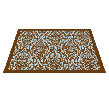 Tovaglietta americana textu emblema fiore intricato - TenStickers