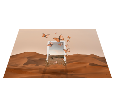 Tovaglietta americana originale cornice di farfalle - TenStickers