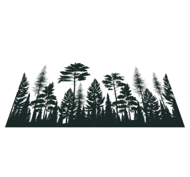 Tovaglietta americana textu motivo silhouette foresta - TenStickers