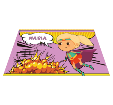 Tovaglietta americana con nome superheroina a fumetti - TenStickers