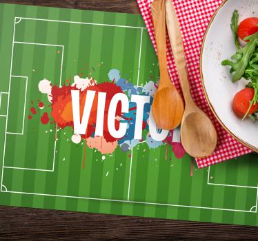 Tovaglietta americana campo da calcio e nome - TenStickers