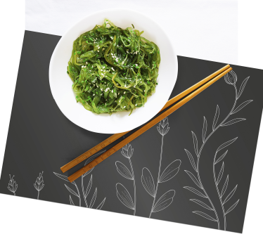 Sfondo posteriore con piante eleganti tovagliette eleganti - TenStickers