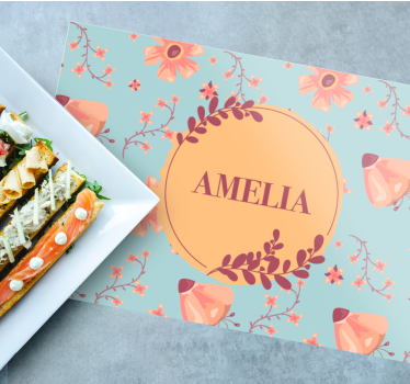 Tovaglietta americana con nome botanico personalizzato - TenStickers