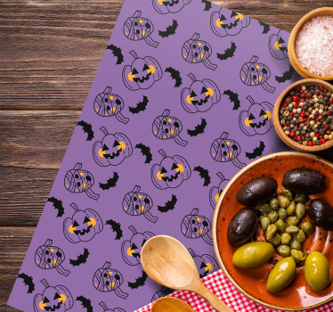 Tovaglietta americana di halloween con motivi di zucche - TenStickers