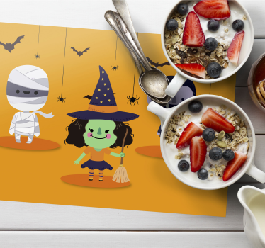 Tovaglietta americana di halloween personaggi stravaganti - TenStickers
