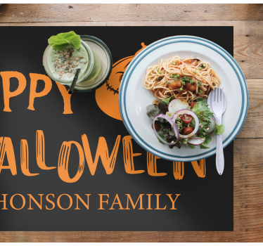 Tovaglietta americana di halloween saluti in famiglia - TenStickers