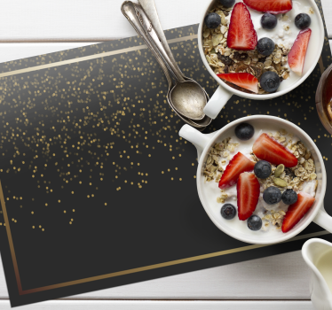 Tovaglietta americana elegante glitter nero elegante - TenStickers