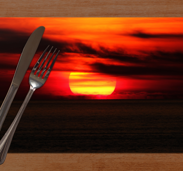Tovaglietta americana elegante tramonto sull'oceano - TenStickers
