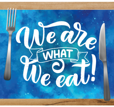 Tovaglietta americana frase arte con citazioni ispiratrici - TenStickers