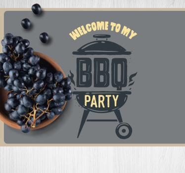 Tovaglietta americana frase benvenuti alla mia festa - TenStickers