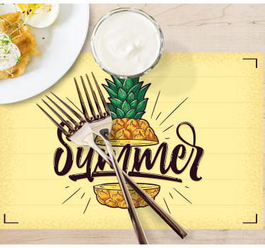Tovaglietta americana frase grafica ananas estate - TenStickers