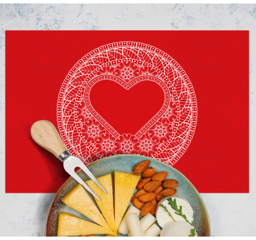 Tovaglietta americana frase motivo a cuore - TenStickers