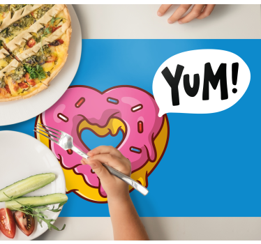 Tovaglietta americana infantile a forma di cuore - TenStickers
