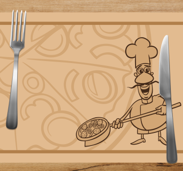 Tovaglietta americana infantile chef con pizza - TenStickers