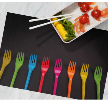 Tovaglietta americana infantile collezione di fork colorati - TenStickers