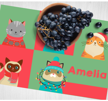Tovaglietta americana infantile gatti cartoni carini - TenStickers