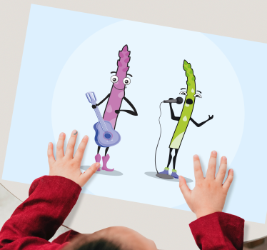 Tovaglietta americana infantile personaggi vegetali musicali - TenStickers