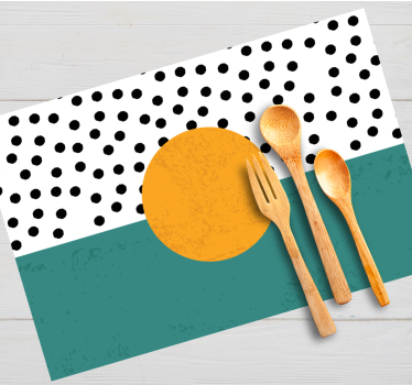 Tovaglietta americana moderna base a pois audaci - TenStickers