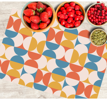 Tovaglietta americana moderna cerchi colorati geometrici - TenStickers