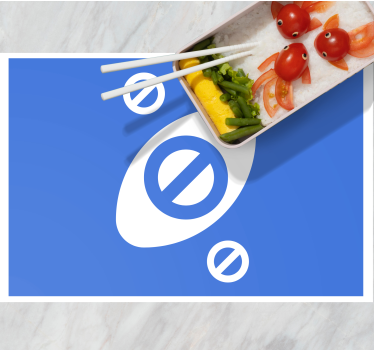 Tovaglietta americana moderna con accento blu minimalista - TenStickers