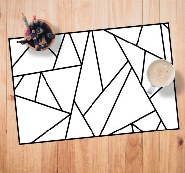 Tovaglietta americana moderna linee nere geometriche - TenStickers