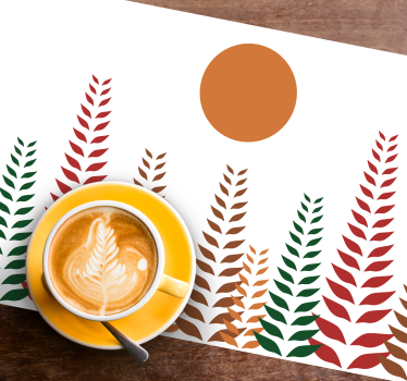 Tovaglietta americana moderna motivo foglia elegante - TenStickers