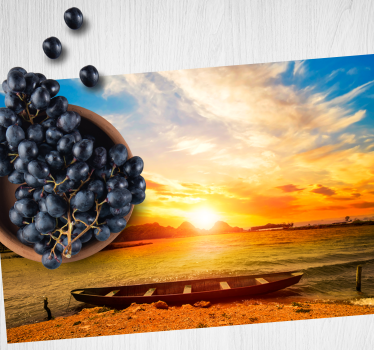 Tovaglietta americana moderna tramonto sul fiume - TenStickers