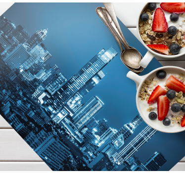 Tovaglietta americana moderna vista sullo skyline - TenStickers