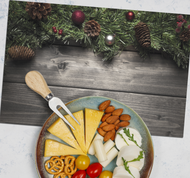 Tovaglietta americana natale composizione festiva di pigne - TenStickers