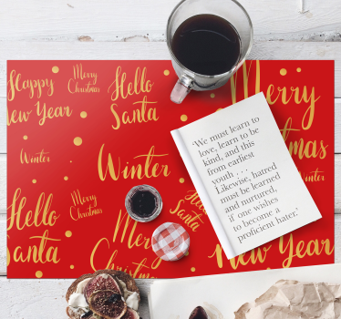 Tovaglietta americana natale motivi di auguri festivi - TenStickers