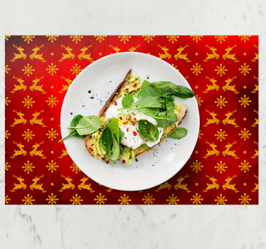 Tovaglietta americana natale motivo renne rosse - TenStickers