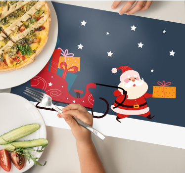 Tovaglietta americana natale regali di babbo natale - TenStickers