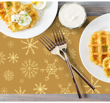 Tovaglietta americana natale superficie a motivo fiocco - TenStickers