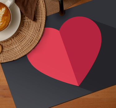 Tovaglietta americana originale a forma di cuore - TenStickers