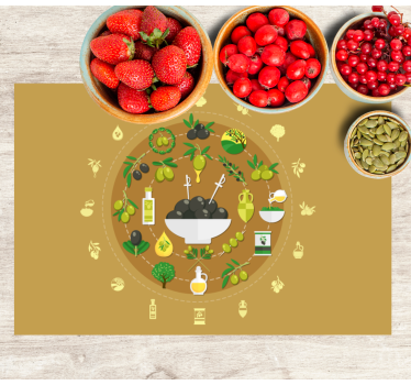 Tovaglietta americana originale composizione di olive - TenStickers