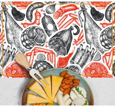 Tovaglietta americana originale con motivi di cibo - TenStickers