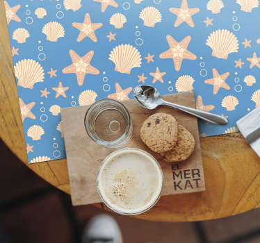 Tovaglietta americana originale con motivi di conchiglie - TenStickers